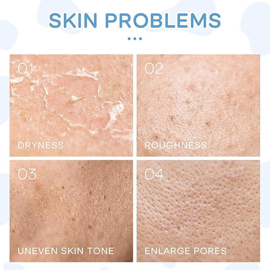 Milk Face Routine Set, 5Pcs Moisturizing Facial Skin Care Sets, Long-lasting Hydrating, Enhance Skin Elasticity, Face Care Kit Include Cream, Cleanser, Eye Cream, Moisturizer, Sunscreen