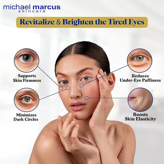 Michael Marcus Anti Fatigue Eye Masque (1 Fl oz) - Eye Cream for Puffy Eyes, Dark Circles, and Wrinkles - Moisturizing for Men & Women – Natural, Hydrating & Cruelty Free Eye Skincare