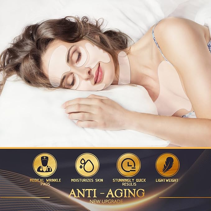 Neck Wrinkle Patches – Reusable Silicone Anti-Wrinkle Pads for Chest, Forehead & Face, Smooth Fine Lines, Frown Lines & Sleep Wrinkles, Overnight Wrinkle Treatment for Women, 11 Pcs