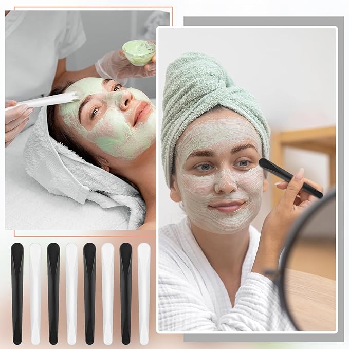 20Pcs Plastic Cosmetic Spatula Plastic Beauty Spoon Reusable Cosmetic Mask Mixing Spoon Spatulas Jelly Mask Spatula Stick Applicator Beauty Facial Tools for DIY Mask Mixing and Sampling