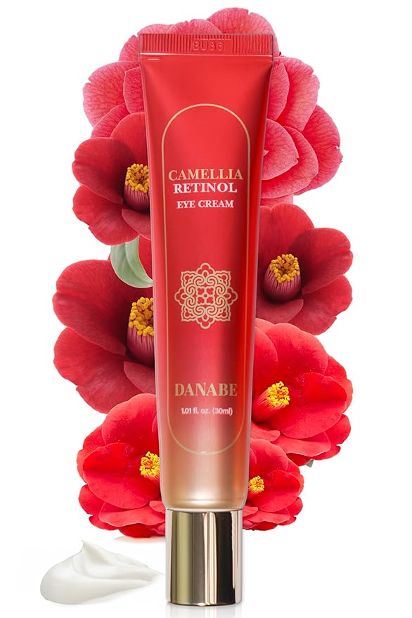 Camellia Retinol Eye Cream with Hyaluronic Acid | Daily Korean Eye Cream, Hydrating Eye Cream to Reduce Wrinkles, Fine Lines, Dark Spots & Eye Bags | No Animal Trials (0.67 fl oz)