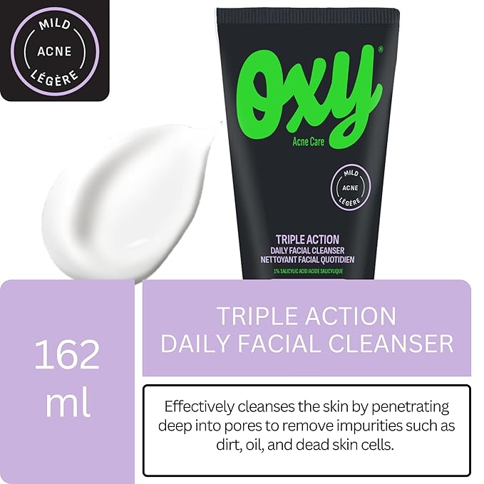 Oxy Triple Action Daily Facial Cleanser, 162ml