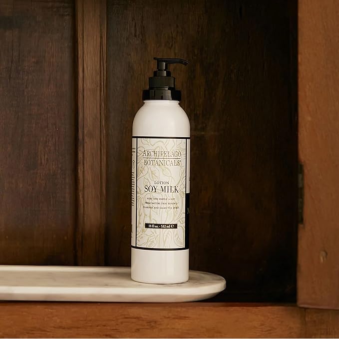 Archipelago Botanicals Soy Milk Lotion, Soy Lotion for Rehydration and Regeneration, Scented Body Lotion Free from Parabens, Phthalates and GMOs (18 oz)