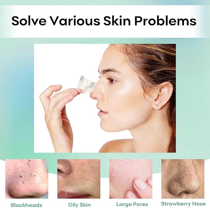 Blackhead Mask for Pore, Blackhead Remover Peel off Mask, Nose Plants Pore Cleanser, Refreshing Pore Mask with 100 pcs Strips (1.7oz)