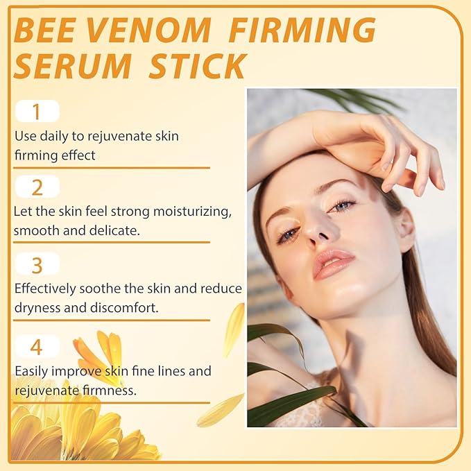 Bee Venom Firming Serum Stick, Advanced Firming & Wrinkle-Reducing Cream, Retinol Firming Serum Stick, Plumps and Firms Skin, for Women & Men (2Pcs)