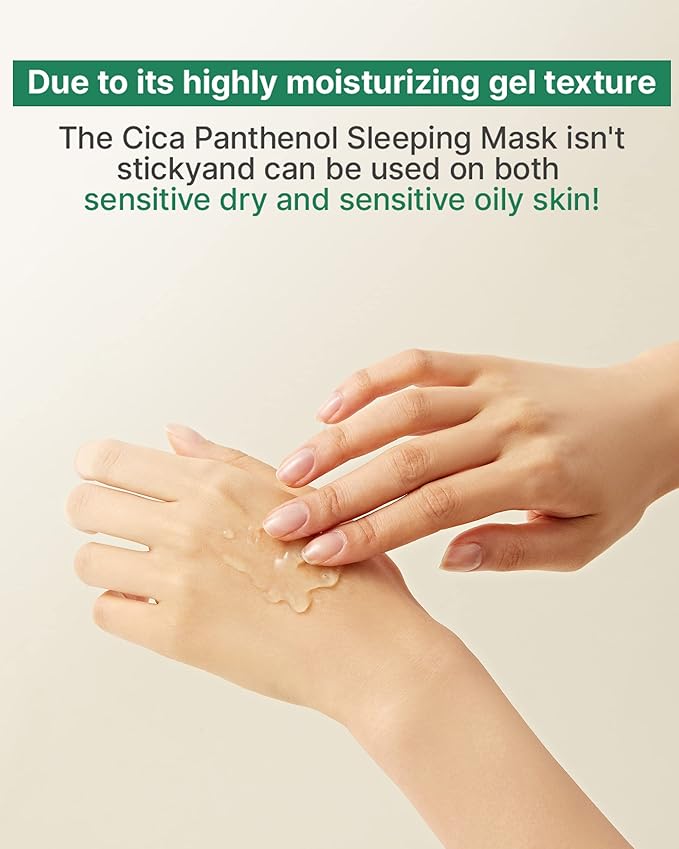 [K Beauty Snp] CICA Panthenol Moisturizing Cream | Overnight Face Cream | Soothing, Moisturizing, and Hydrating Facial Mask with Hyaluronic Acid | Korean Skin Care Overnight Moisturizer | 3.38 Fl Oz