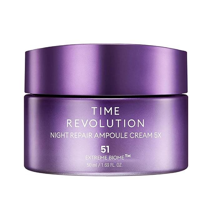 MISSHA Time Revolution Night Repair Ampoule Cream (5th Gen) 1.69 Fl Oz - Triple Fermented Deep-Sleep Night Cream - Overnight Repair for Enhanced Radiance, Korean Skincare