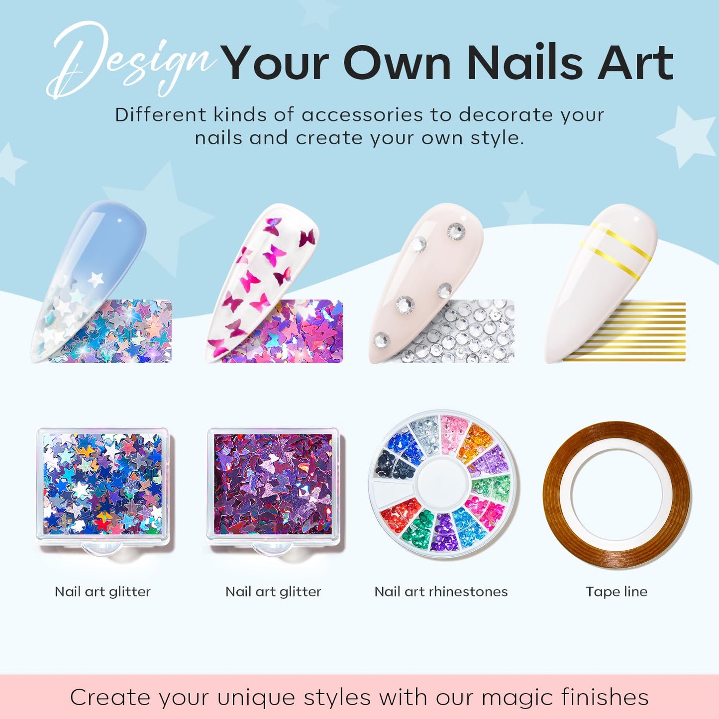 Modelones 133pcs Poly Nail Gel Kit, 32 Colors Spring Pink Pastel Poly Extension Gel kit with Nail Lamp Base Top Coat Slip Solution Builder Enhancement Manicure Tools for Starter Supplies