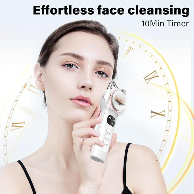 Cool and Hot Facial Firming Device, Light Face Tool with Vibration, Facial Massager with 8-21°C Cold, 38-47°C Hot, Electric Skin Care Kit