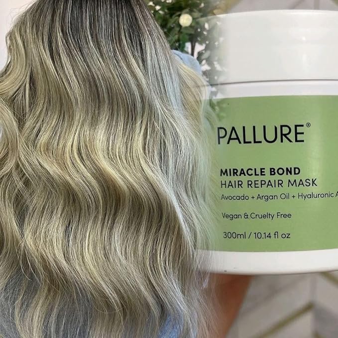 Miracle Bond Mask To Support Thicker, Voluminous, Fuller Looking Hair, Infused with Hyaluronic Acid, Biotin, Avocado and Argan Oil, 8.45 Fl Oz