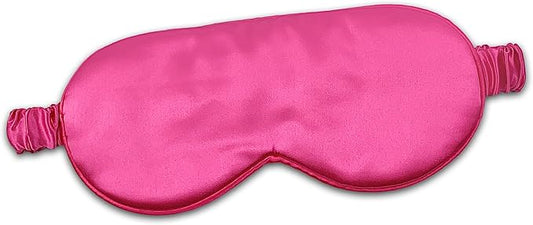 CELESTIAL SILK 100% Silk Sleep Mask for Women with Silk Covered Elastic Strap, Eye Mask for Sleeping (One Size, Hot Pink)