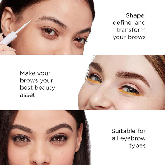 Arches and Halos Angled Bristle Tip Waterproof Brow Pen - Water Based and Smudge Proof Eyebrow Pencil - Extended Wear - Mocha Blonde - 0.051 oz