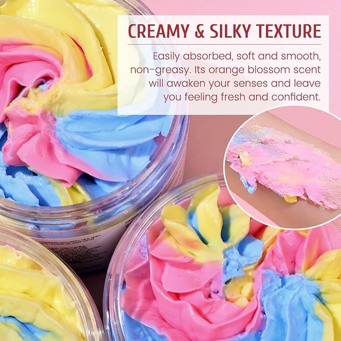 Whipped Shea Butter Skin Moisturizer - Body Butter for Women - Body Lotion for Dry Skin - Lightweight Body Cream for Women - Hydrating,Nourishing Soothing for All Skin Types - Birthday Christmas Gifts