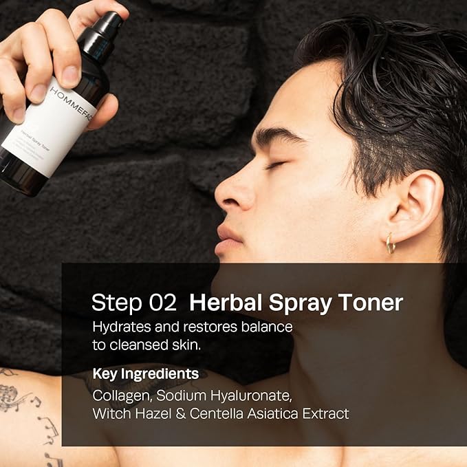 HommeFace Daily Trio Skin Care Set for Men, 3-Step Routine