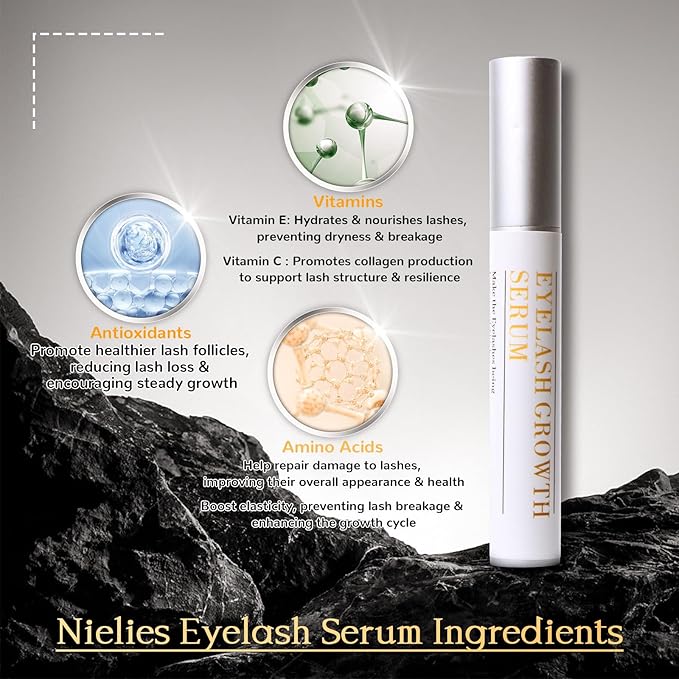 Lash & Brow Growth Serum – Eyelash Enhancer for Longer Lashes, Suero para Pestañas Crecimiento, Eyebrow Serum for Women, Sérum para Pestañas y Cejas, Rapid Lash Booster