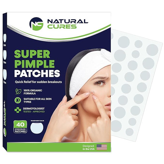 Dot Pimple Patches for Face – Hydrocolloid Acne Patches for Quick Zit Relief And Blemishes, Invisible Spot Stickers That Stay All Night, Gentle for All Skin Types, Oil-Free (40 Count)