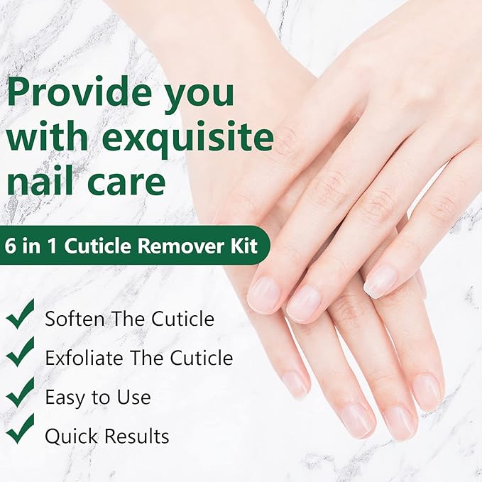 Cuticle Remover Kit - Cuticle Remover Cream & Cuticle Oil Pen for Soften Moisturize, Cuticle Trimmer/Nipper, Cuticle Pusher and Nail Cotton Pads for Professional Manicure, Gifts for Women