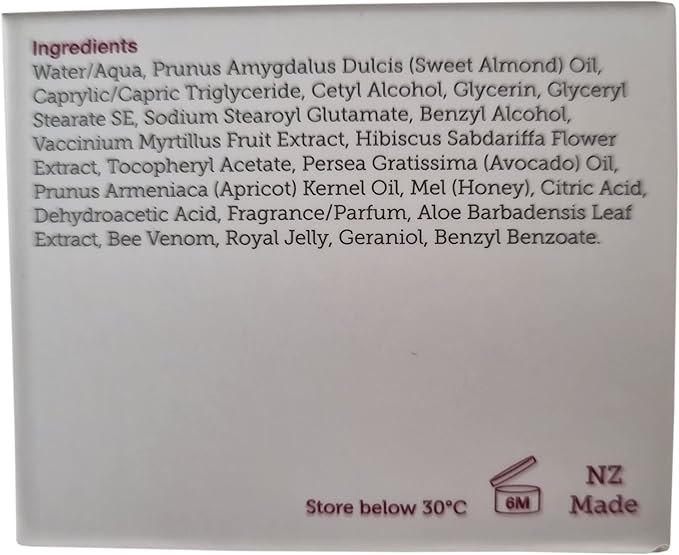 Manuka Lane Bee Venom Night Cream for Face and Neck with Sweet Almond Oil, Kernel Oil, Plant Extracts & Vitamin E | Plant Based Formula | Carefully formulated to keep your skin young and healthy!