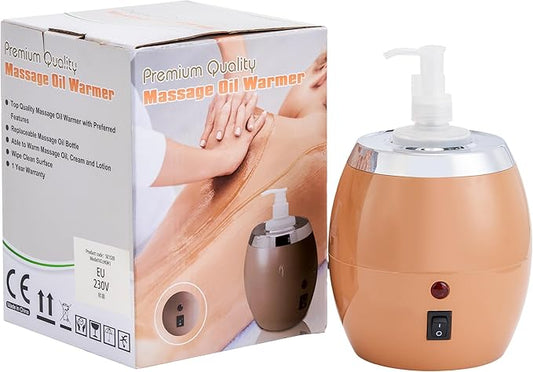 Master Massage Golden Touch Single Bottle Massage Oil Warmer-Professional Massage Lotion Heater with Empty Bottle- Original Design Massage Cream Heating Device-One Dispenser Bottle Heating Furnace