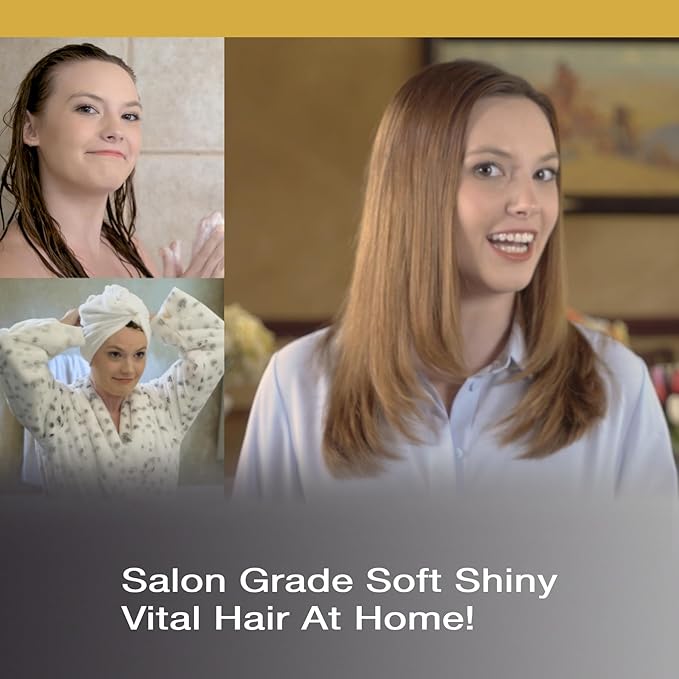 Vitamins Keratin Hair Treatment Kit - Deep Conditioner Mask and Weightless Anti-Frizz Serum for Dry, Damaged, Color-Treated Fine Hair