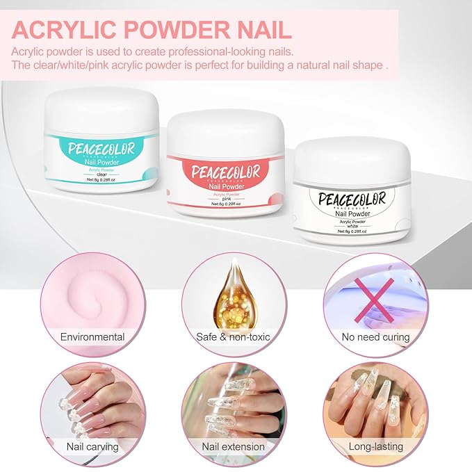 Peacecolor Cuticle Oil Pen Acrylic Nail Kit