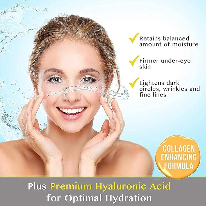 Eye Mask, 60 Pairs Collagen Under Eye Patches, Crystal Eye Gel Pads Treatment for Reducing Dark Circles, Lighten Wrinkles Anti-Aging Moisturizing, Fine Lines Eye Bags Puffiness for Women Men