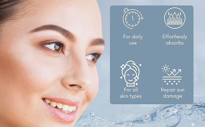 Blue Copper Peptide Rejuvenating Serum, Reduces Wrinkles & Fine Lines, Improves Elasticity, Repairs Sun Damage & Hyaluronic Acid