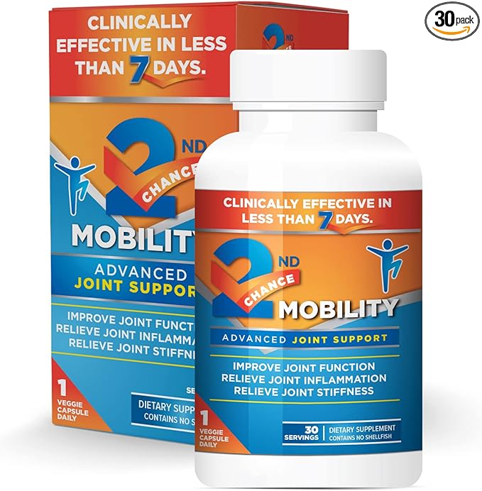 Advanced Joint Support Supplement - Turmeric, Resveratrol, Boswellia Serrata Extract, UC-II Collagen - Vitamins and Nutrients for Back, Limbs, Hip, & Knee - 30 Count