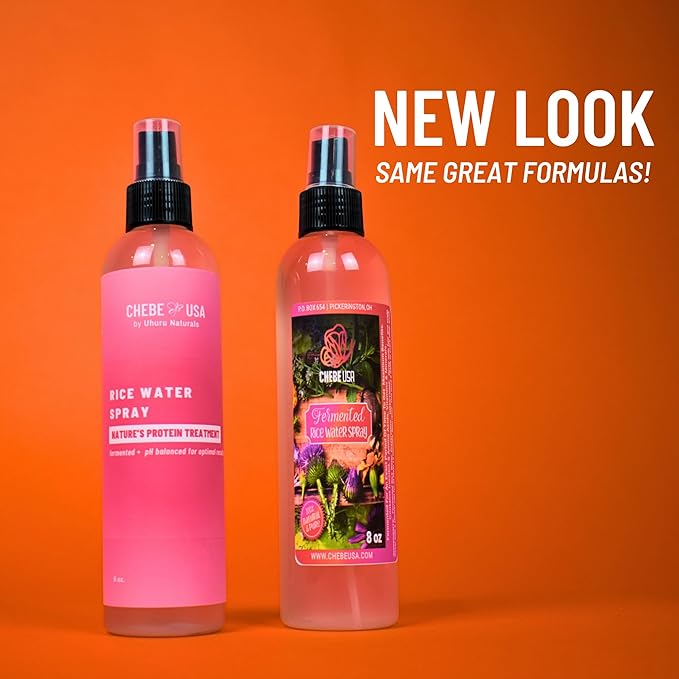 Uhuru Naturals Rice Water Spray - Nature's Protein Treatment (8 oz) - pH Balanced - We have perfected our Fermented Rice Water to a Science for an exact period of time 4 Maximum Benefits