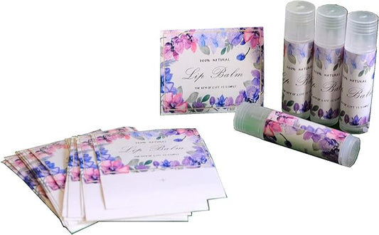 Assorted T5 50pcs Lip Balm Labels - Paper Stickers for Lip Balm Containers