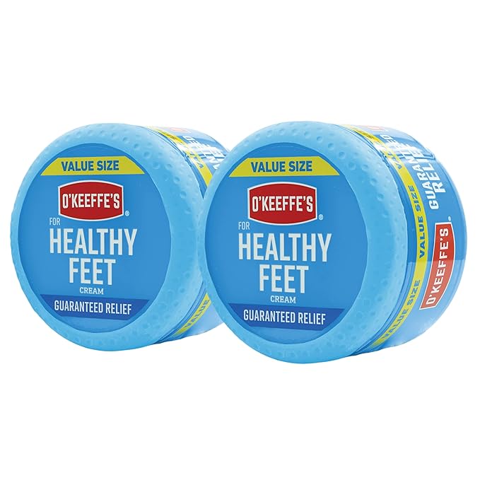 O'Keeffe's for Healthy Feet Foot Cream - 6.4 oz Jar (2 Pack) - Guaranteed Relief for Extremely Cracked, Dry Feet, Repairing Skincare, Instantly Boosts and Retains Moisture Levels