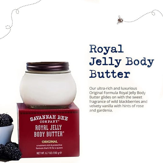 Savannah Bee Company Royal Jelly Body Butter - Deep Hydrating Body Butter for Dry Skin