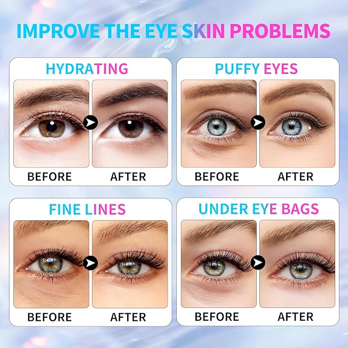 Multi-Colored Collagen Spa Under Eye Mask, 20 Pairs - Under Eye Patches for Puffy Eyes&Dark Circle Dry Skin, Reduce Fine Lines, Improve Dark Circles and Eye Bags