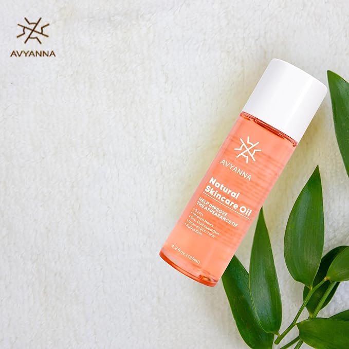 AVYANNA Natural Skincare Oil - Deeply Nourishing & Hydrating Formula for Soft, Glowing Skin, Enhances Texture Quickly Absorbed Non Greasy.