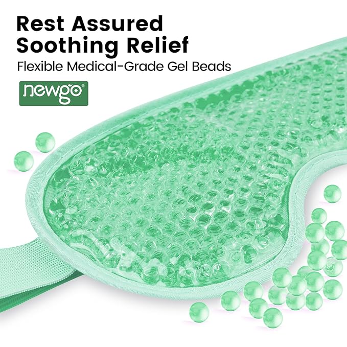 NEWGO Bundle of Cooling Eye Mask and Microwave Heated Eye Mask