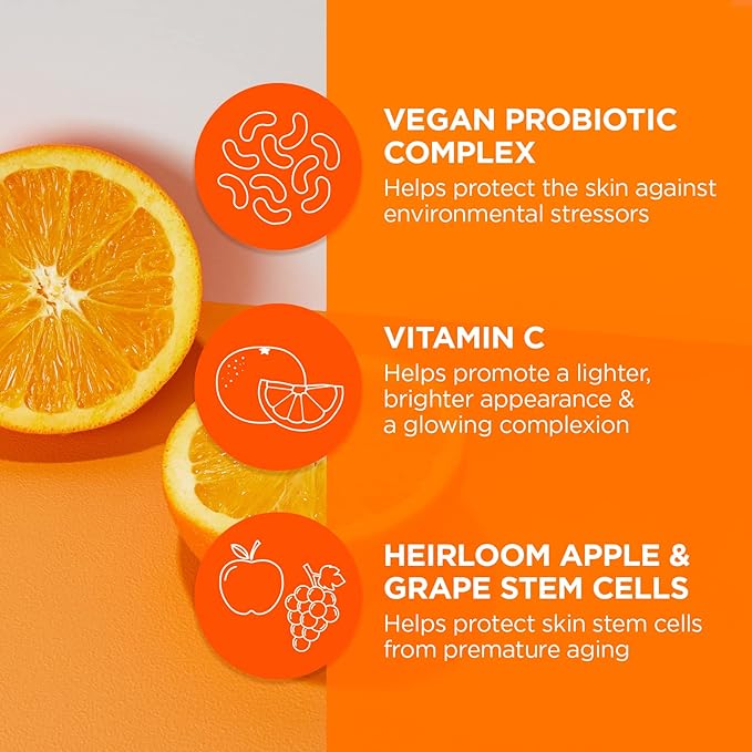 Andalou Naturals Skin Tone and Texture Improving Bundle Probiotic + C Renewal Cream, 1.7 Oz Turmeric + C Enlighten Serum, 1.1 Fl Oz.