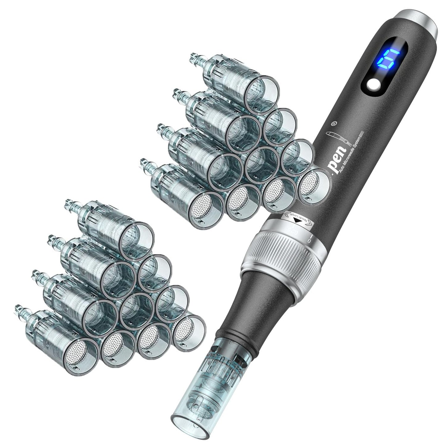 Microneedling Pen M7S for Skin Care – Professional Derma Pen 0.25mm Skin Care Tools for Men and Women Home Use (Silvery)