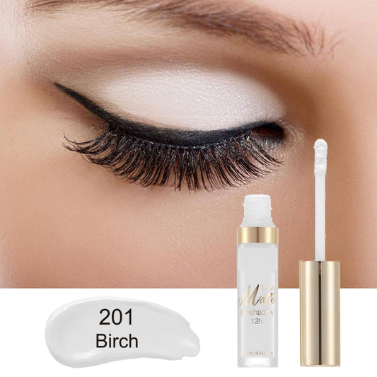 MAEPEOR Matte Liquid Eyeshadow 10 Colors Naked Smooth Creamy Eyeshadow Long Lasting and Waterproof Lightweight Cream Eye Shadow (P01 Birch)