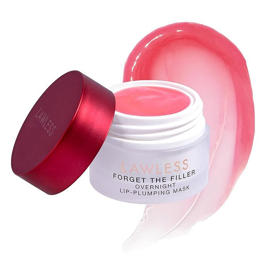 Forget the Filler Lip Mask - Cherry Vanilla - Premium Overnight Lip Plumping Treatment with Natural Ingredients Designed to Plump, Hydrate, and Smooth Lips - 0.28 oz