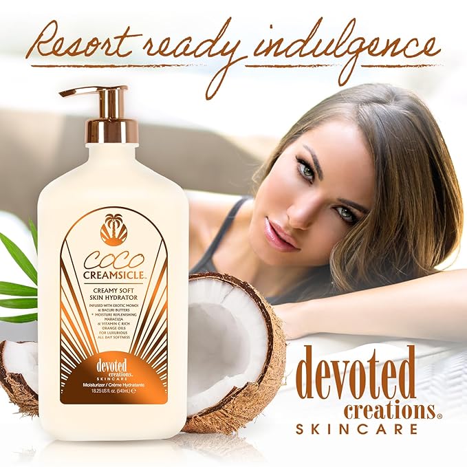 Devoted Creations Coco Creamsicle - Ultra Hydrating Creamy Soft Skin Hydrator Luxurious Whipped Body Moisturizer