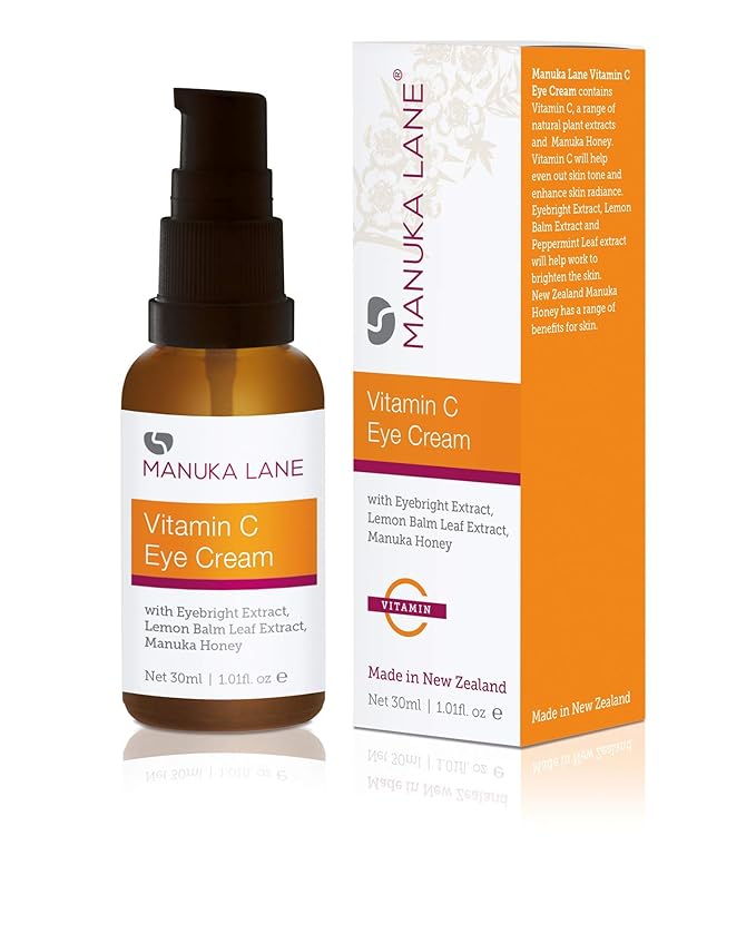 Vitamin C Eye Cream with Lemon Balm Leaf Extract, Manuka Honey & Eye Bright Extract | Plant Based Formula | Carefully formulated to keep your eyes bright and healthy!