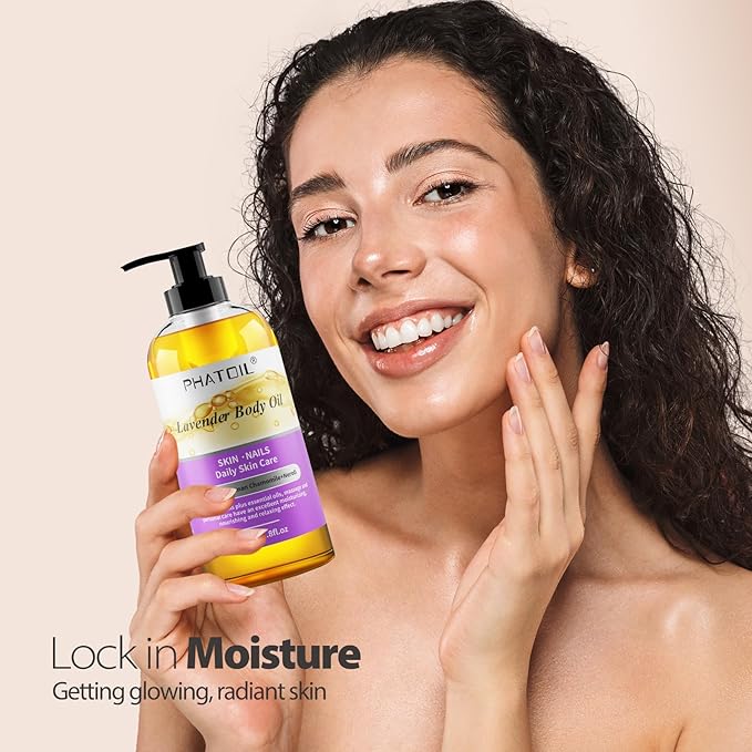 Lavender Body Oil 8.8fl.oz and 4fl.oz Organic Cold Pressed Castor Oil