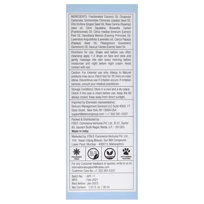 Nykaa Naturals Skin Potion Anti-Pigmentation Skincare Face Oil for Women - 1 oz Oil