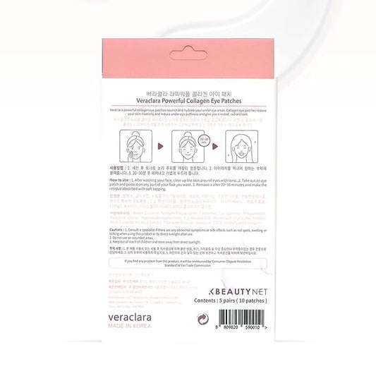 Powerful Collagen Eye Patches - 5 Pairs - Puffy Eyes and Dark Circles Treatments | Reduce Wrinkles Undereye, Revitalize and Refresh Your Skin(1Pack)