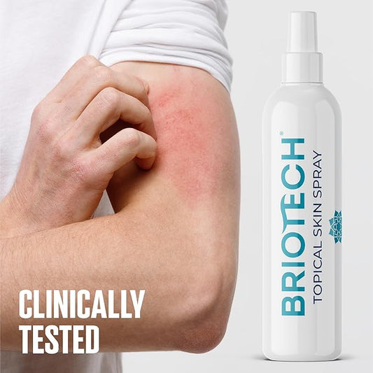 BRIOTECH Topical Skin Spray, Hypochlorous Acid for Body & Face, Eyelid Cleanser, HOCl Facial Mist, Support Against Irritation, Calm Redness, Soothe Foot & Scalp, 1 Liter Refill, 1 ct