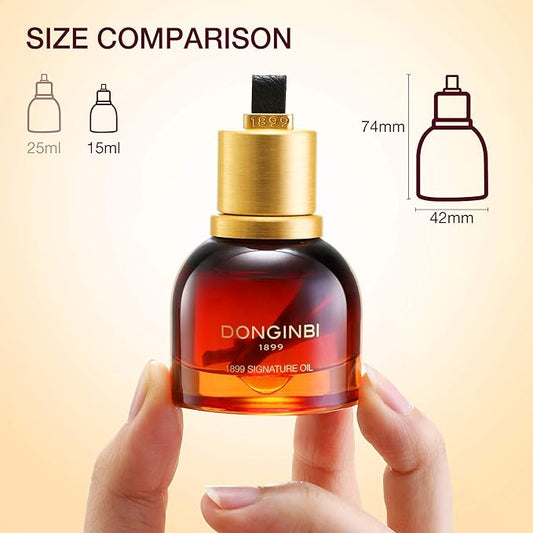 Donginbi 1899 Signature Oil - Face Oil for Women with Red Ginseng Extraction Technology, Jojoba Seed Oil & Sweet Almond Oil, Korean Skin Care, 0.52 floz / 15ml