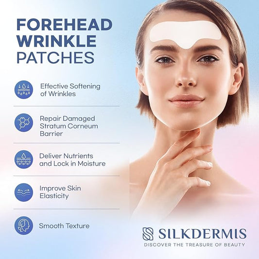 Anti Forehead Wrinkle Patches: Anti Wrinkle Facial Patches overnight- Forehead Wrinkles Treatment 144 pcs (Blue(12pcs))