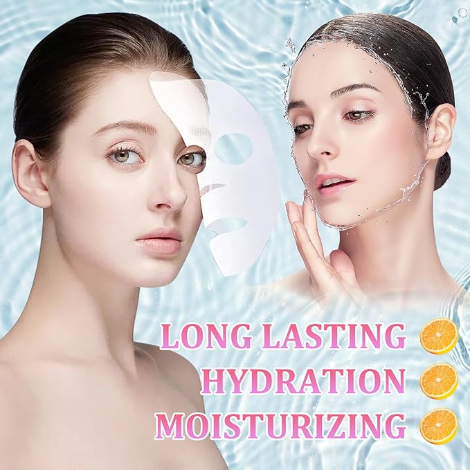 Face Sheet Mask,10PCS Moisturizing Clean Facial Paper Sheet Masks for All Skin Types,Hydrating Beauty Sheet Mask Set for Women Men