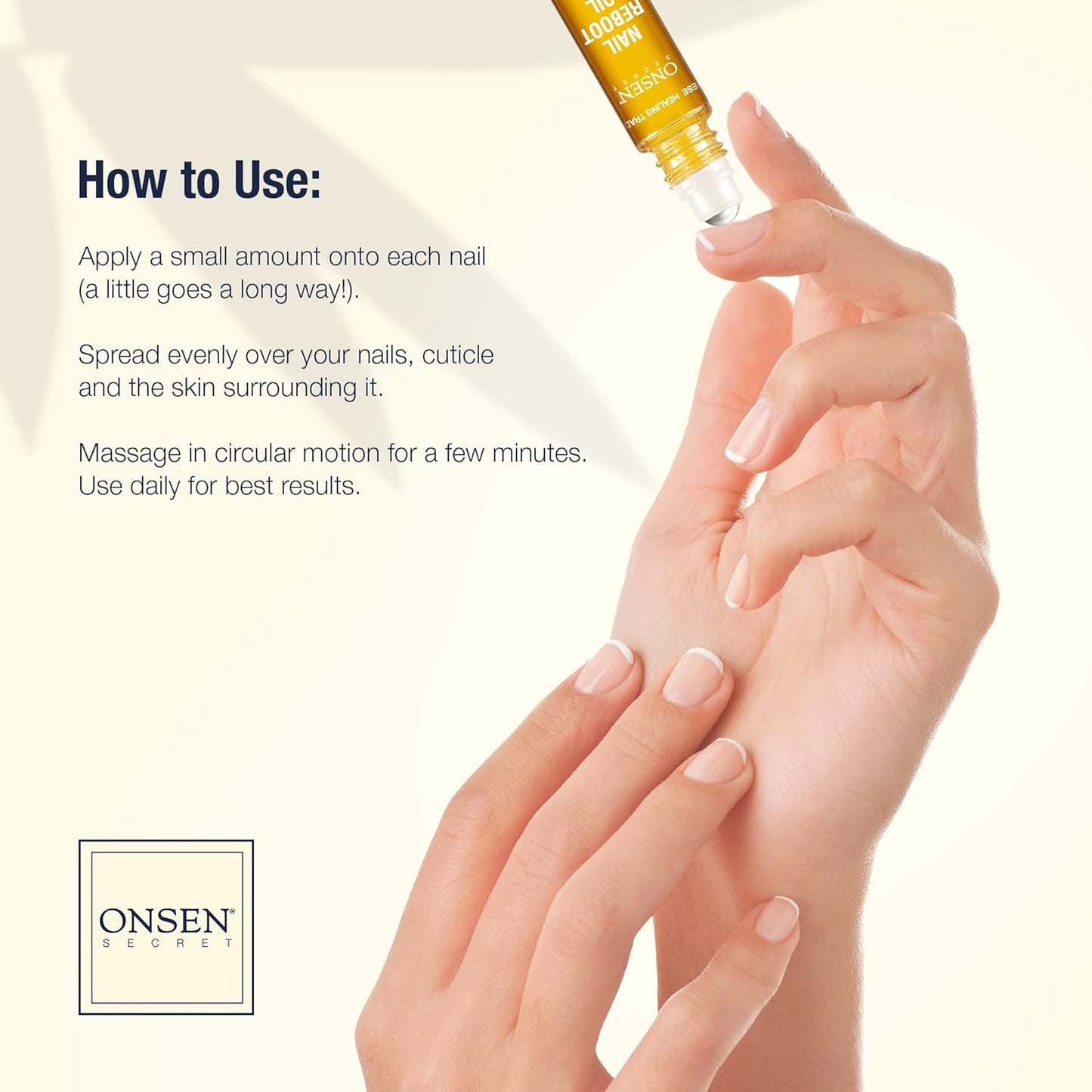 Onsen Secret Nail Care Kit - Japanese Nail Buffer and Shine Kit - Spa-Quality Manicure - Organic Ingredients - Long-Lasting Shine - Easy & Safe - w/Cuticle Care Oil - 1pk