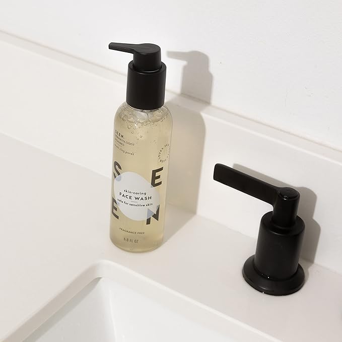 SEEN Face Wash, Fragrance Free -Non-Comedogenic & Non-Irritating Face Wash- Dermatologist-Developed - Safe for Sensitive, Eczema & Acne Prone Skin